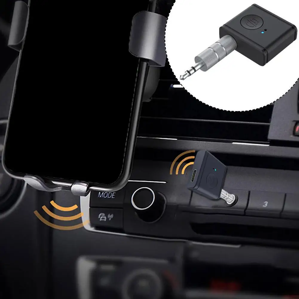 

Aux Receiver Wireless Car Bluetooth Adapter 3.5mm To 3.5mm Jack Audio Music Mic Handsfree Adapter For Car Speaker Bluetooth C5K9