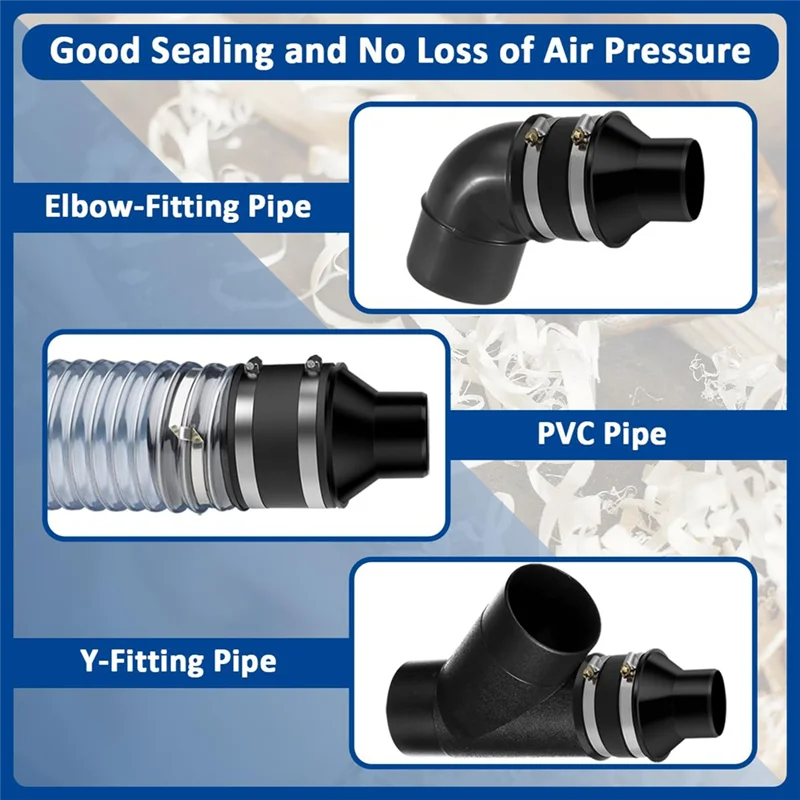 A66T-For مجموعة منفذ غبار خرطوم النجارة تتضمن مجموعة تركيب المخفض من 4 بوصة إلى 2-1/2 بوصة