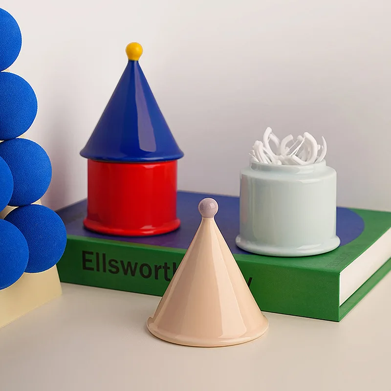 2025 Original Dopamine Toothpick Box Creative Ceramic Toothpick Holder Home Decoration Small Ornaments