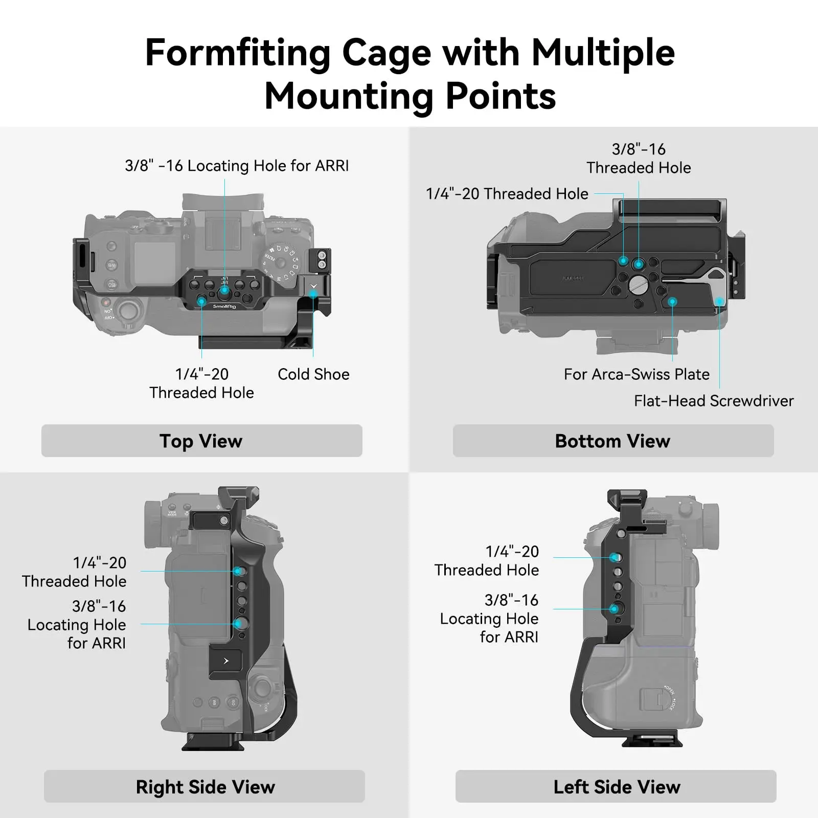 SmallRig X-H2 X-H2S Camera Cage for FUJIFILM X-H2 / X-H2S with FT-XH/ VG-XH Battery Grip,Video Making Camera Rig 3933