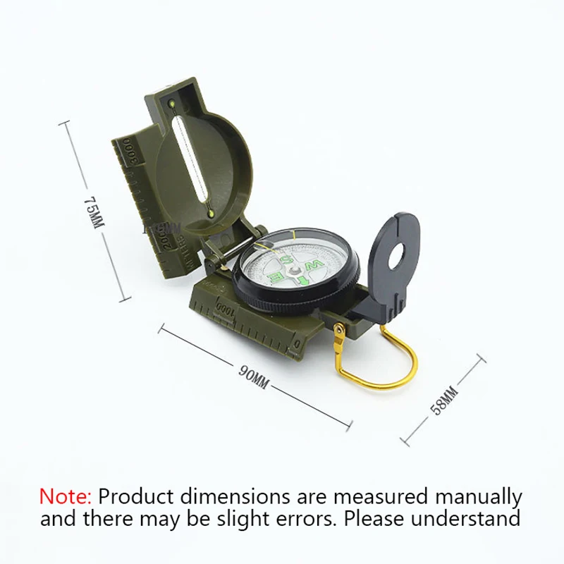 Outdoor Survival Compass Multifunctional Easy To Carry Plastic Directional Tactical Compass North Needle