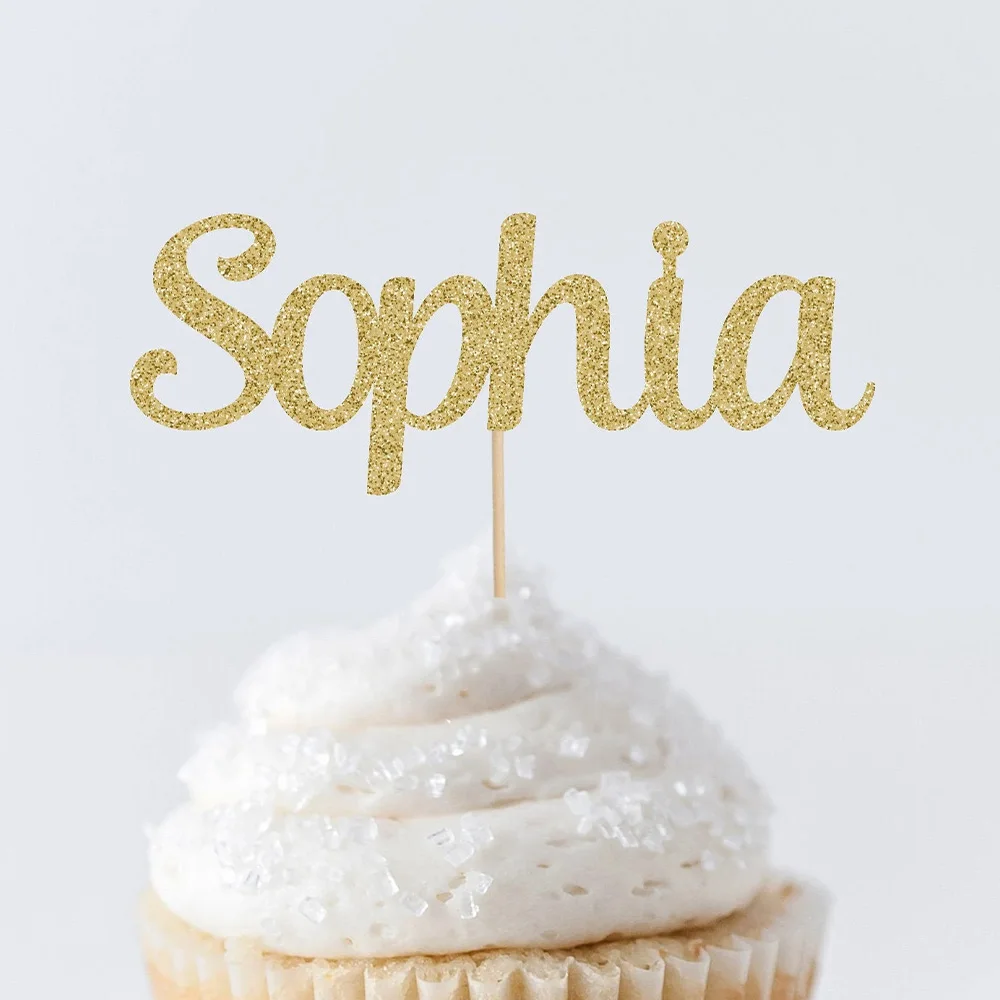 1PC Custom PMMA Cake Topper - Personalized Name Low-Saturation Accessory | Laser Engraved Warm Unique Gift for Celebrations image 2