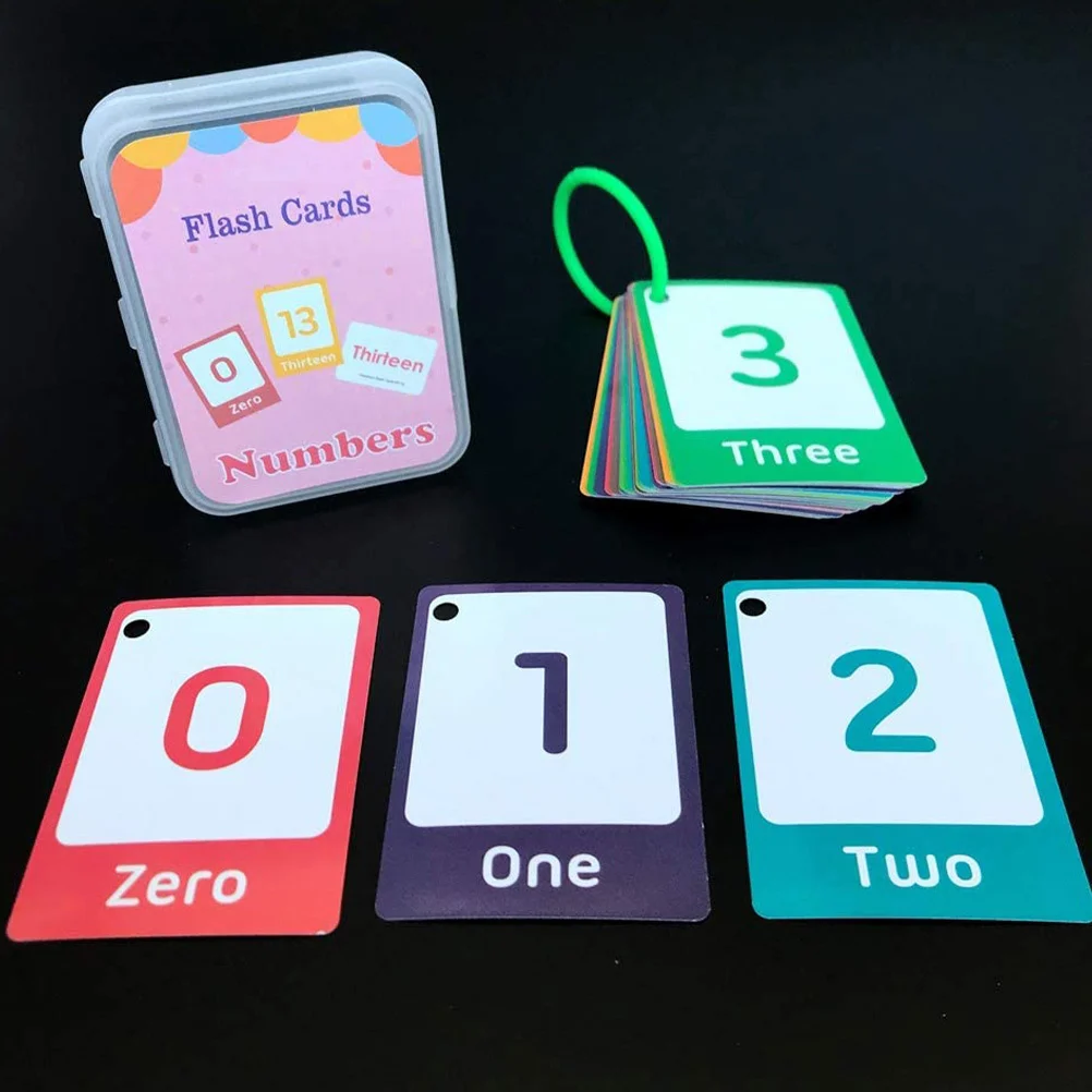 Cartões flash infantis, 4 unidades, ferramenta de aprendizagem, números de letras coloridas de frutas, melhoram habilidades de memória, ortografia, palavras em inglês, pais e filhos