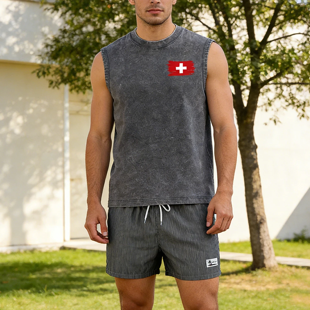 Casual Summer Men's 2 Piece Ou - Tee Graphic Print recension och pris
