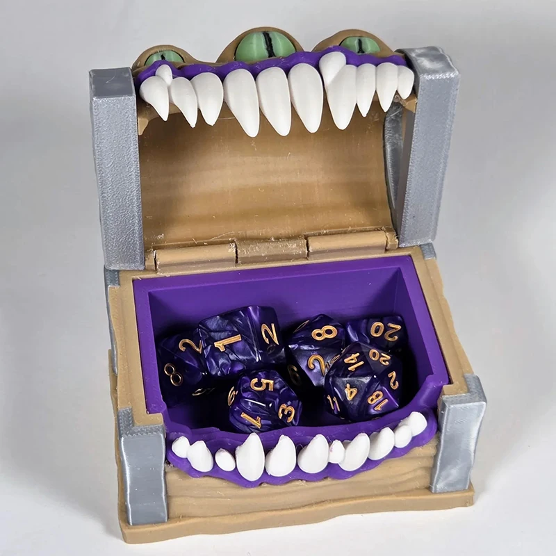 

Dice Box Monster Horror Box 3D Printed Craft Decoration Jewelry Box Display Box Monster Treasure Desktop Storage Decoration