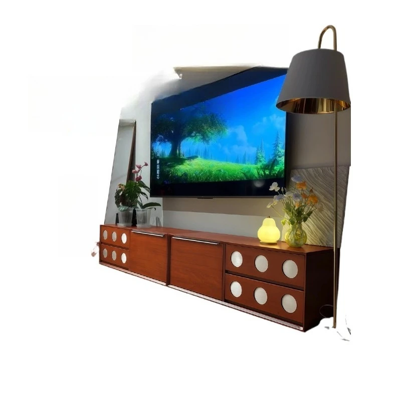 

Medieval solid wood TV cabinet, locker, living room, household, storage wall cabinet