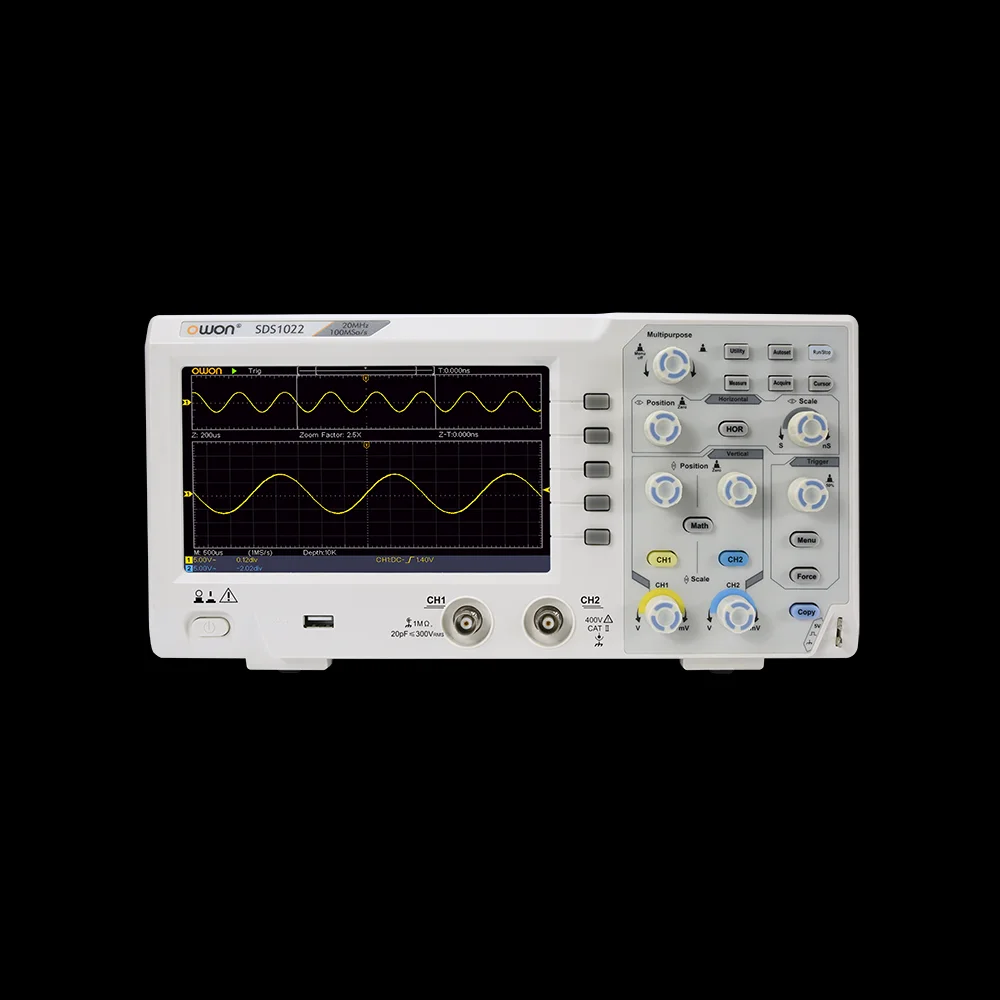 OWON SDS1102 2CH 100Mhz  Economical Type Digital Oscilloscope