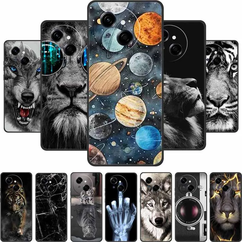 Para Tecno Pop 9 4G funda Pop9 funda de teléfono Lobo León negro funda trasera suave de silicona para Tecno Spark Go 1S 1 S funda Go1S Coque