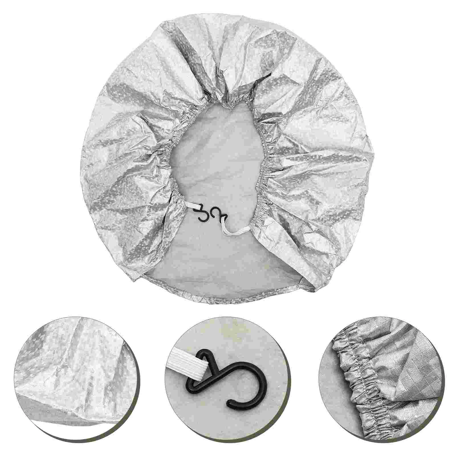 

Car Tire Cover Covers for Rv Outdoor Accessories outside Trucks Wheel SUV Aluminum Film Trailer Spare