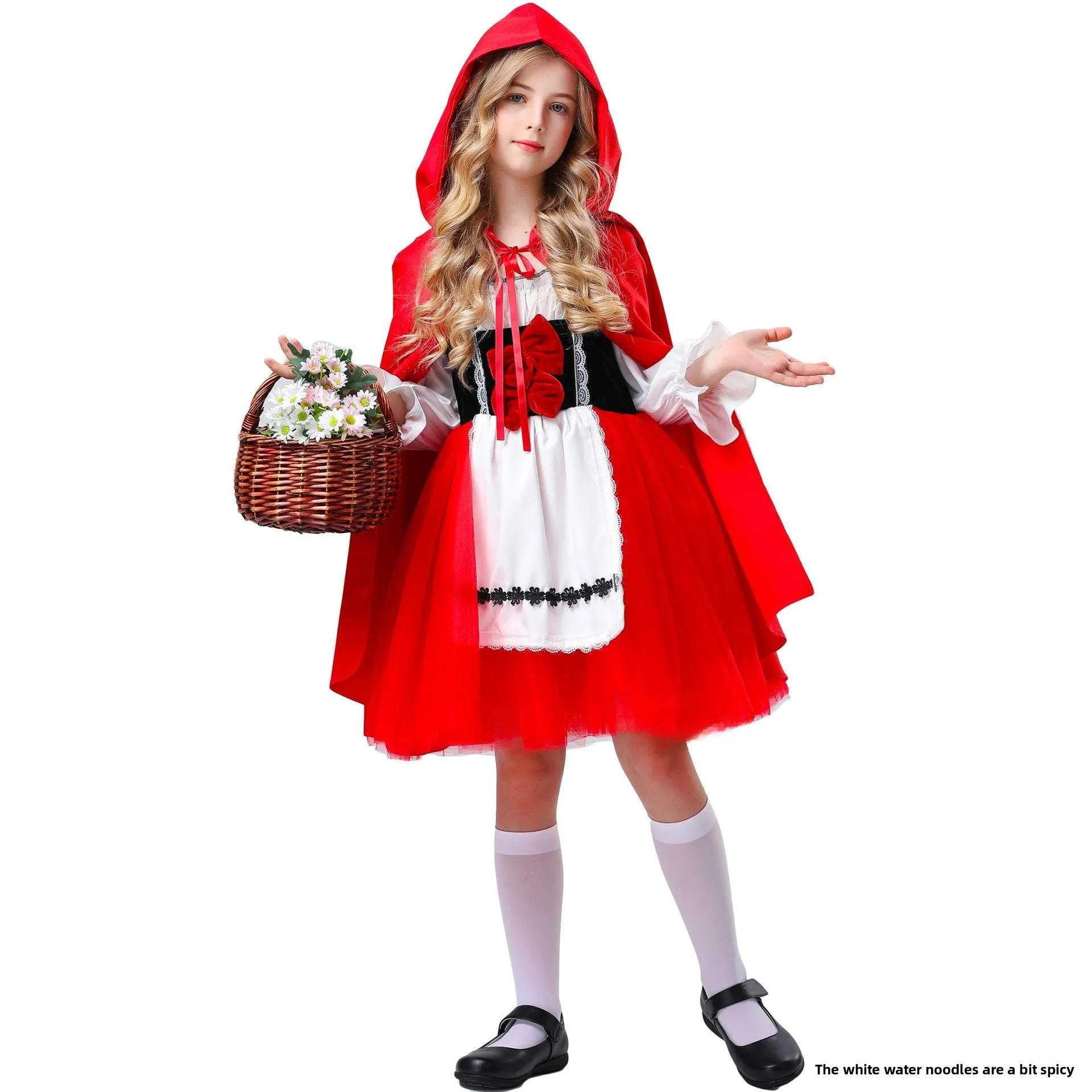 

Детский костюм Красной Шапочки на Хэллоуин, традиционная китайская этническая женская модная одежда для выступлений на сцене
