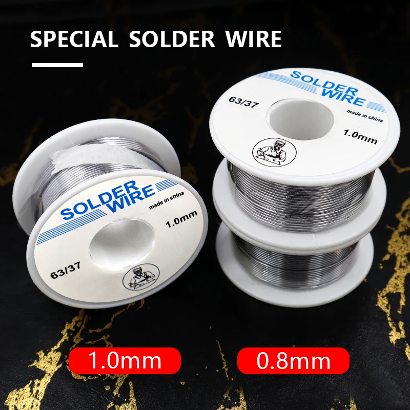 Solder Wire 50g 1.0mm/0.8mm  Flux Rosin Core Weldring Tin Lead Roll Soldering Wire Tin Melt Rosin Wire Roll No-clean FLUX 2.0%