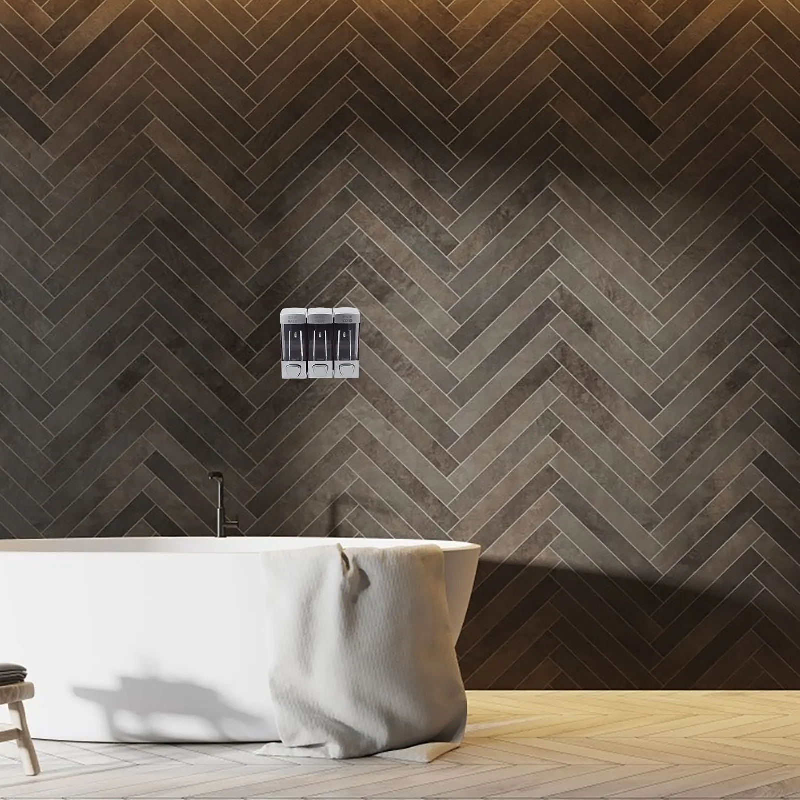 

Wall-Mounted Soap Dispenser Pump For Liquid Shampoo Lotion Gel Storage Bathroom Kitchen Hotel Use Shower Body Wash