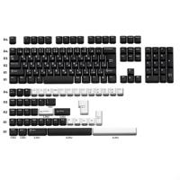 XVX Keycaps with Japanese Layout JIS Cherry Profile Black PBT Keycap Double Shot Not Shine Through Mechanical Keyboard 153 Key