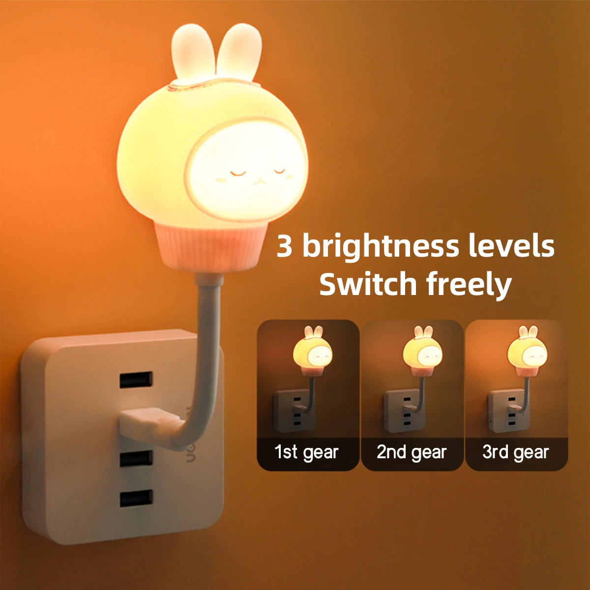 New USB Remote Control Night Light Cartoon Design Suitable for Children and Infants Bedrooms Decorative Bedside Lamp for Kids