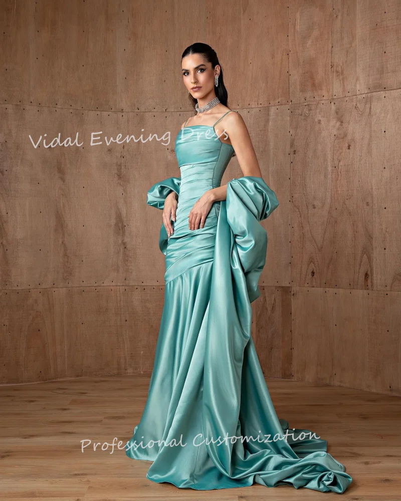 Vindal Evening dresses Chiffon Mermaid Steeveless Strapless Pleat Floor-Length elegannce High-Quality Exquisite For Woman image 4