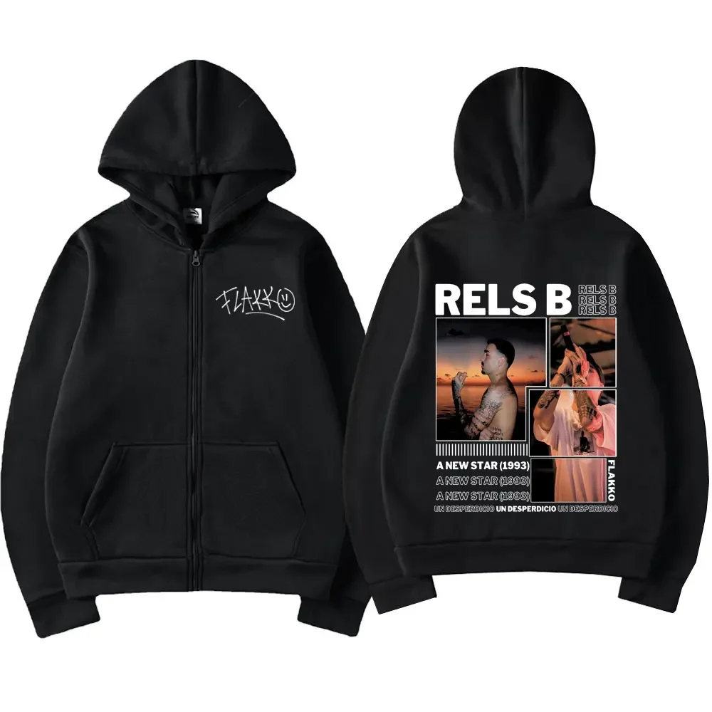 

Pop Rapper Rels B A New Star Album Merch Zip Up Hoodies Mens Women Clothing Fashion Aesthetic Sweatshirts Casual Pullover Street