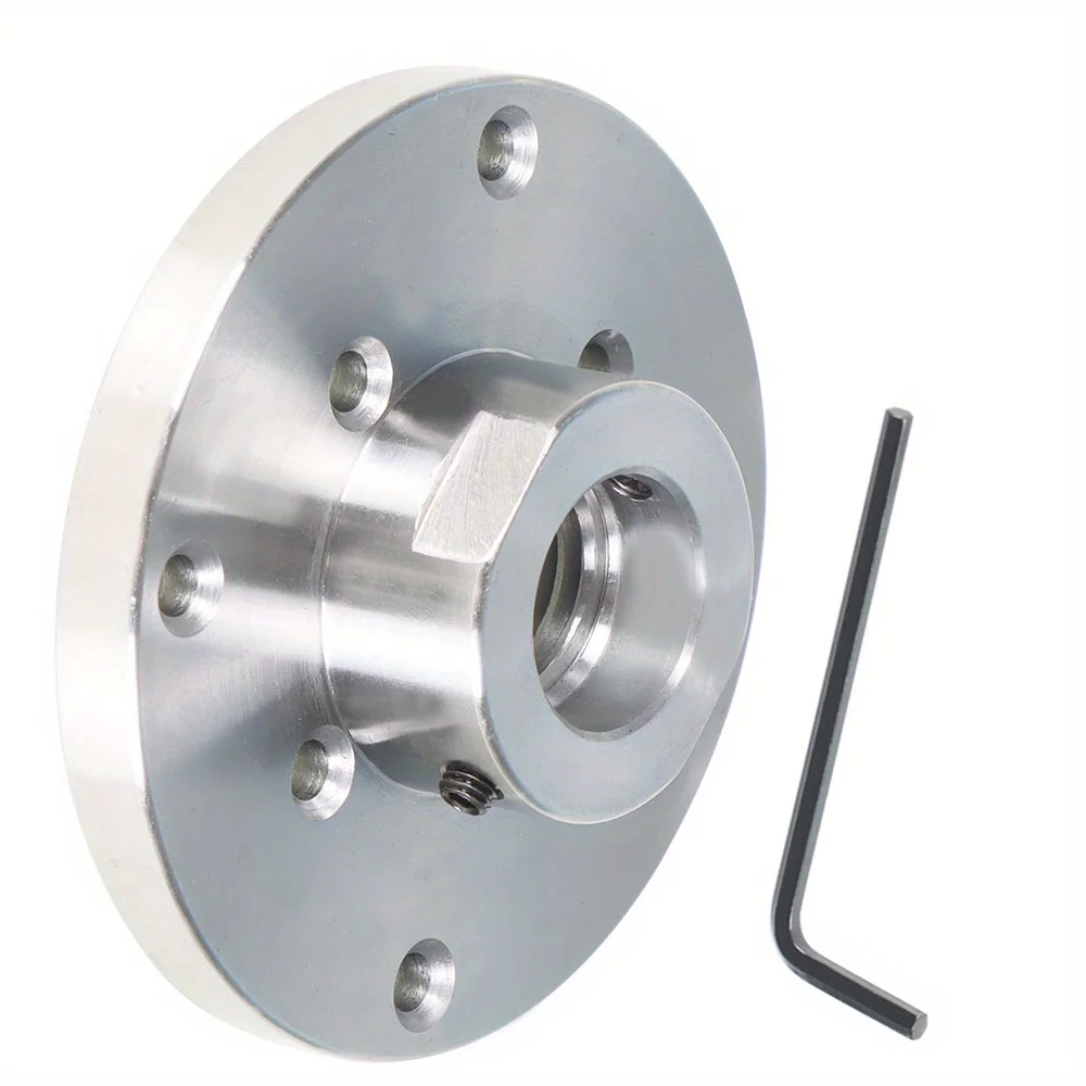 

4-дюймовая стальная лицевая панель токарного станка по дереву, резьба 1 x 8tpi с установочными винтами