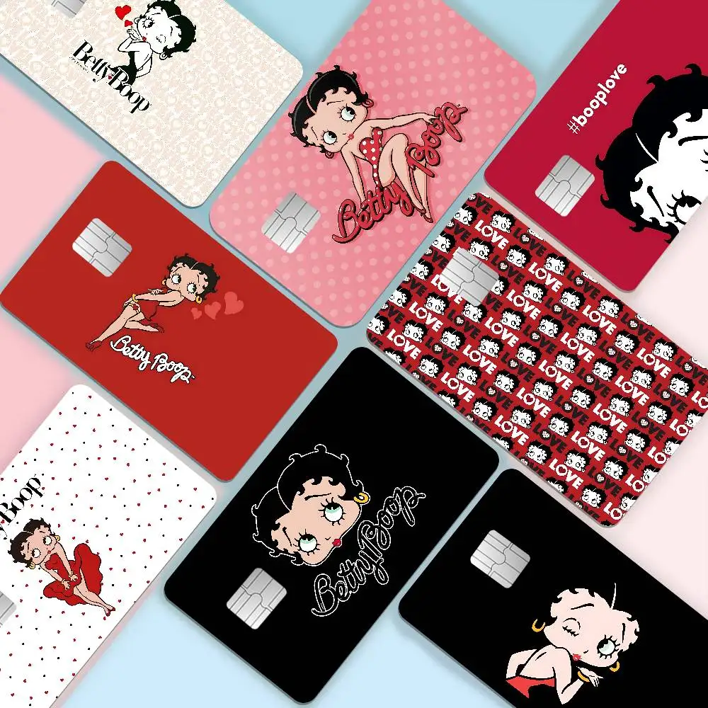 Cute B-Betty Boop Anime Cartoon Sticker Film Skin for Credit Card Debit Bank Bus Card