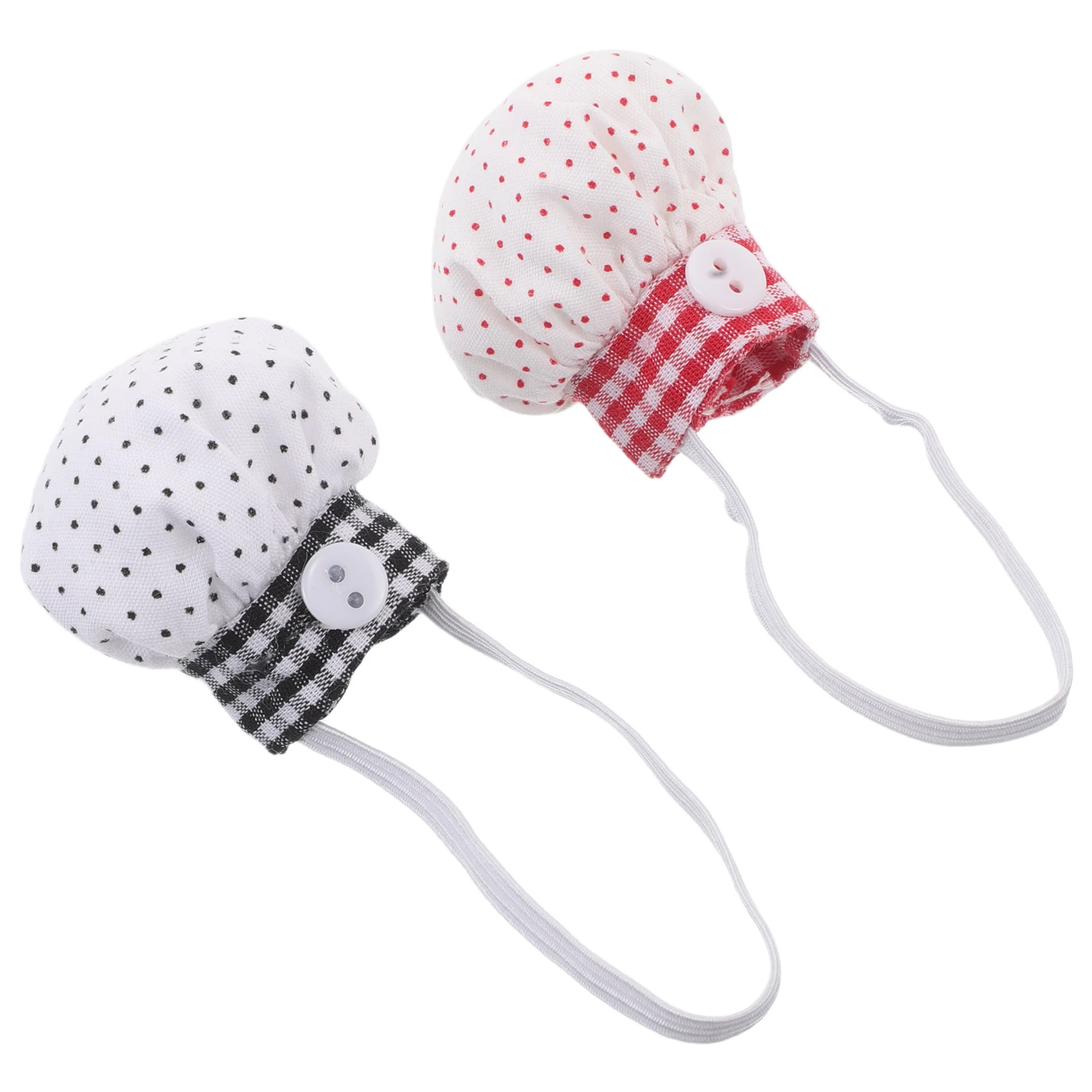 

2pcs Hats For Stuffed Animals 10-15Cm Soft Cotton Kitchen Role Play Accessories Pretend Play Outfit Cap Decoration