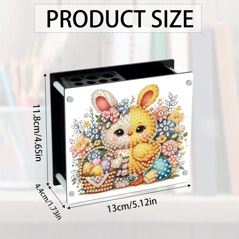 Акриловый держатель для ручек специальной формы на Пасху 5D DIY алмазная живопись DIY горный хрусталь точечная дрель чехол для ручки для украшения стола