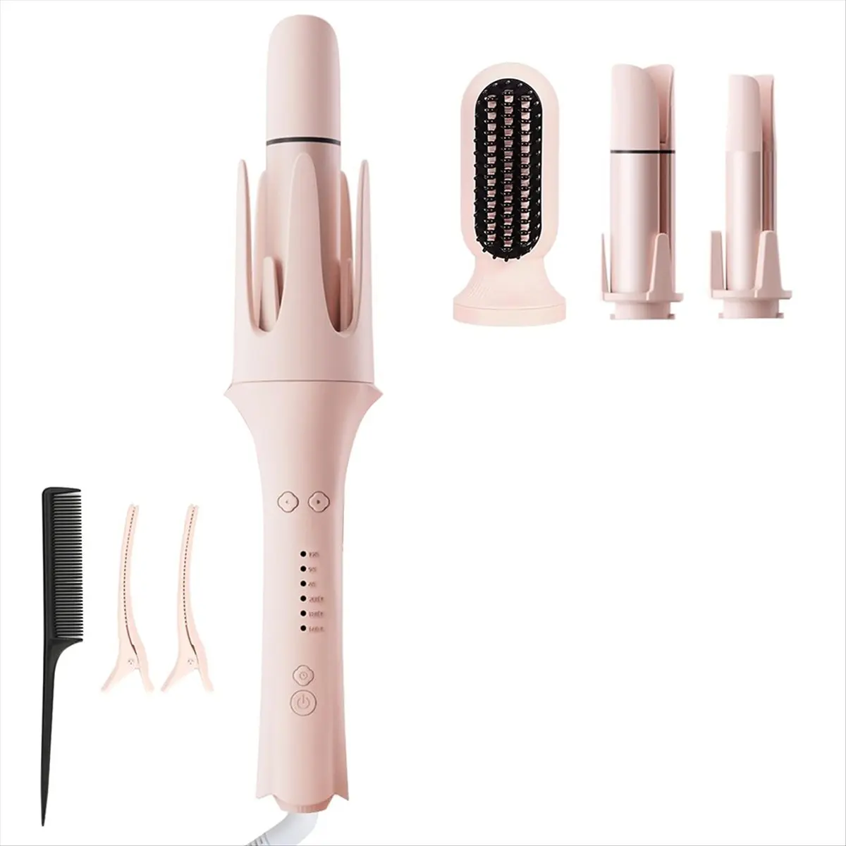 DT866 TO Automatic Curling Iron for Home Use with Multiple Curling Iron Replacement Heads and A Straightening Brush EU Plug
