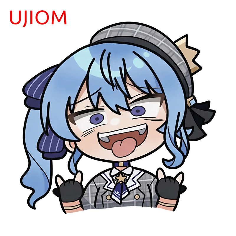 UJIOM Amusing Hoshimachi Suisei Hololive Wall Sticker Premium Design Sunscreen Graffiti Decal Unique Bedroom Bathroom Decor