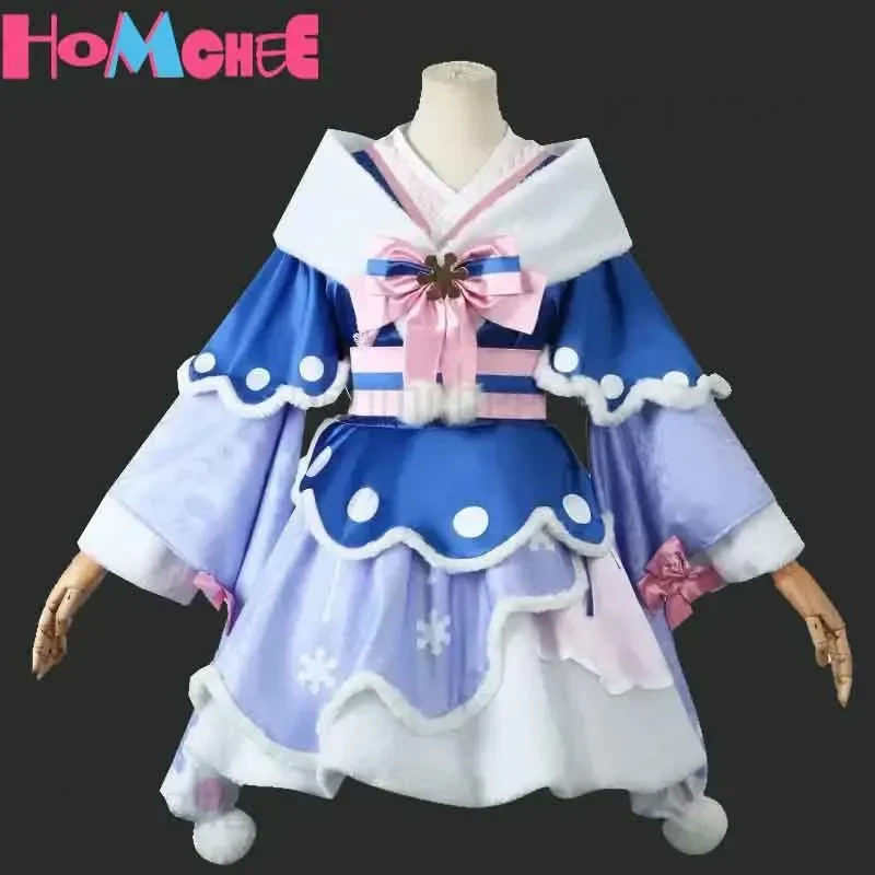 2023 Snow Miku Cosplay Wig Dress Shawl Costume Lolita Doll Anime Winter Uniform Accessories Christmas Carnival Miku Full Set