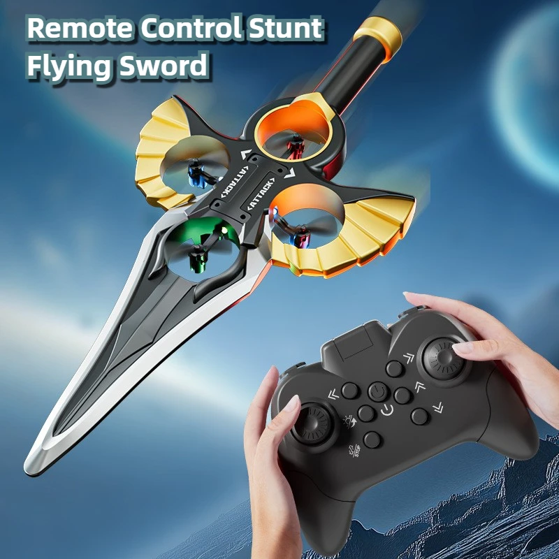 Espada voadora de 37cm, aeronave com sensor de movimento, brinquedo de controle remoto, espada, jogo periférico, modelo de drone, brinquedos ao ar livre, presente de aniversário para meninos