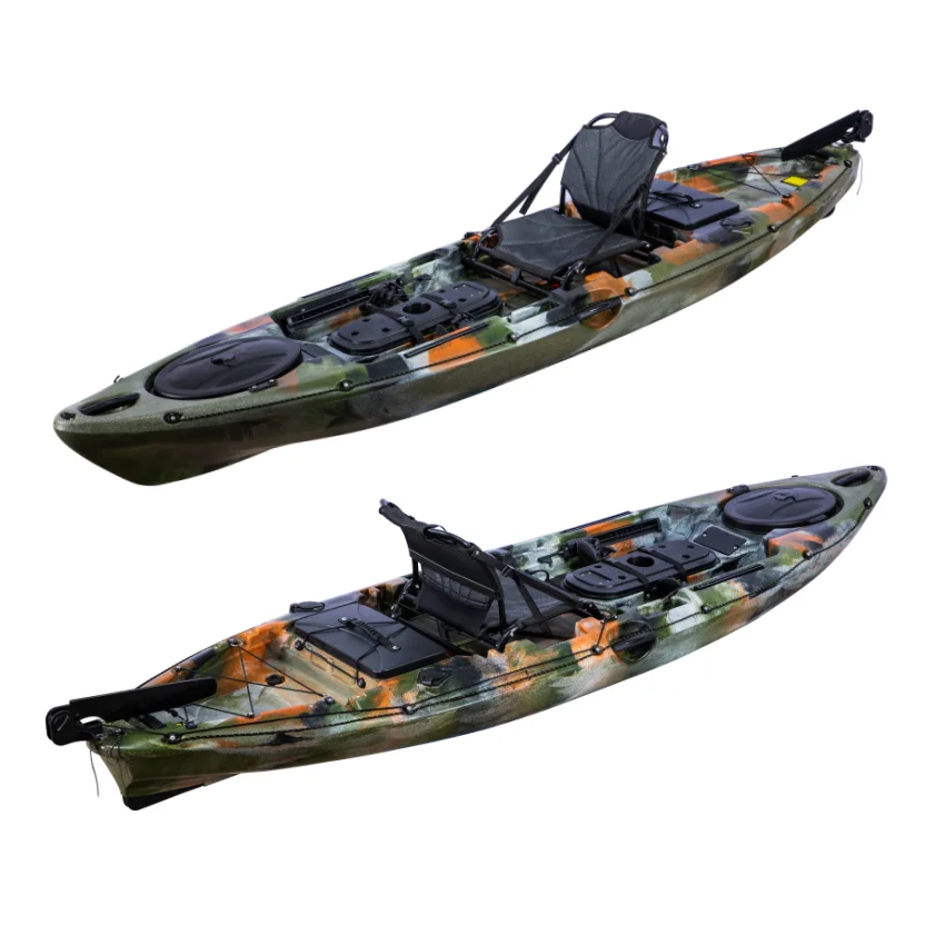 كاياك صيد السمك بطول 3.3 متر لشخص واحد، قوارب الكاياك البلاستيكية لملح مياه المحيط #3