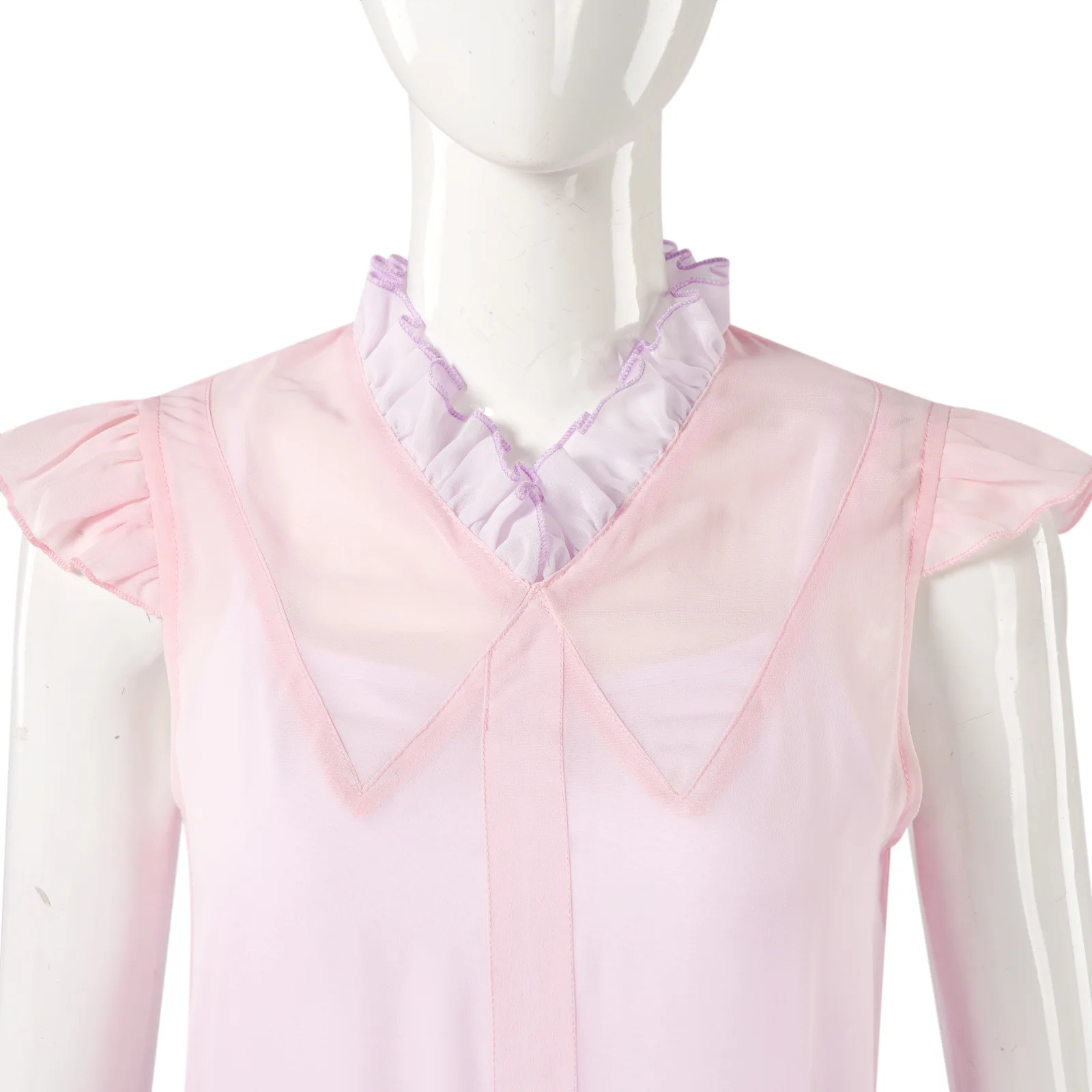 أزياء Wicked Glinda التأثيرية لحفلات الأفلام القوطية، فستان وردي اللعب لحفلات الهالوين