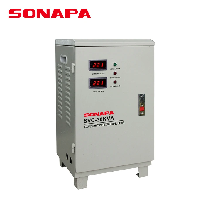 Single Phase 250V 30 Kva Digital Display Ac Automatic Voltage Regulator Stabilizer For Sale