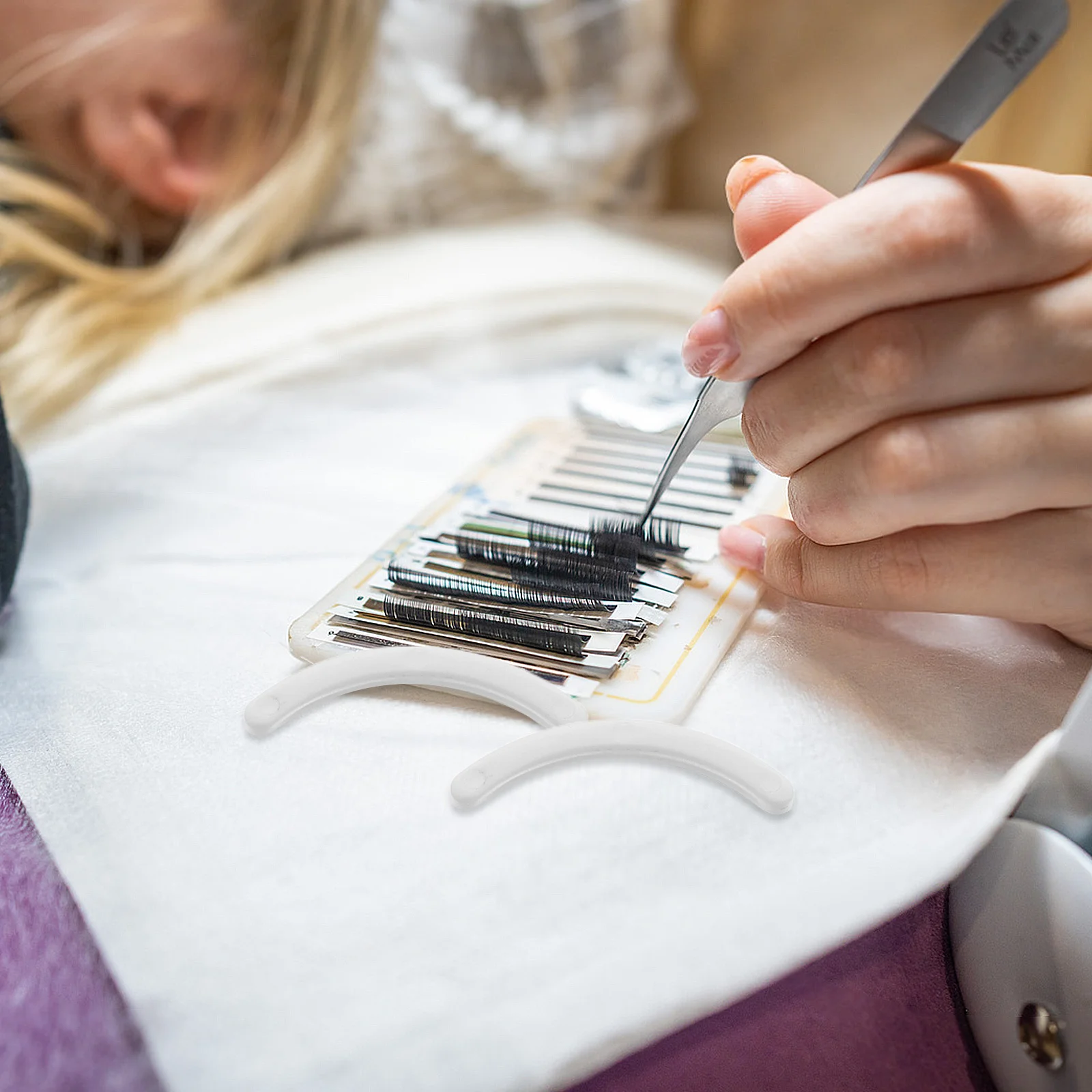 

11Pcs Eyelash Pattern Strips Durable Lash Grafting Tool Eyelash Extension Practice Display Bars Lash Lift Accessories