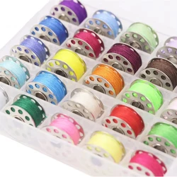 25Color/36Color Bobbin Thread Set Metal Bobbin Case With Colored Thread Sewing Thread Household General Bobbin Thread