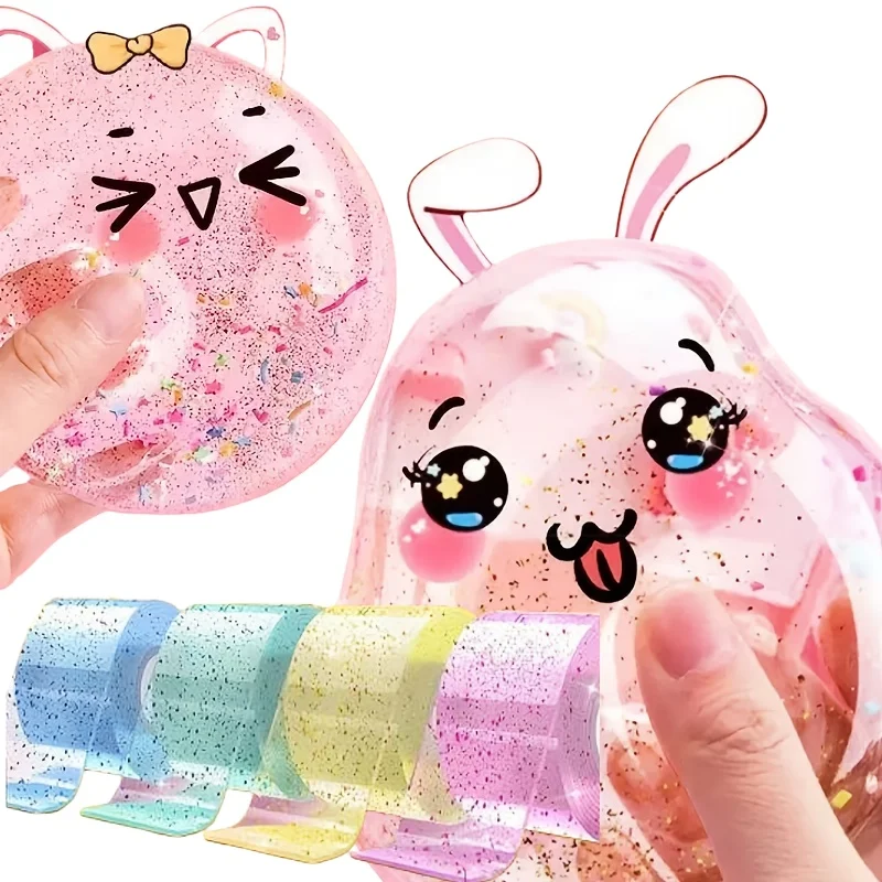 Nano Tape Set Random Color Series - Reusable Washable Strong Adhesive Transparent Glitter Nano Double Sided Tape for Home Office