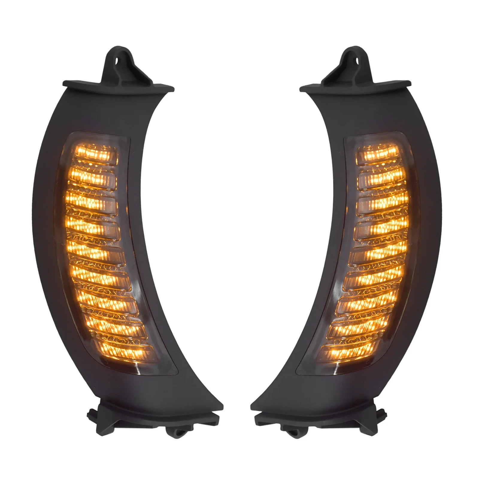 Motorcycle Front Side Mark Turn Signal Indicator Running  Amber/White LED Lights For Harley Touring Road Glide FLTRX 2014-Late