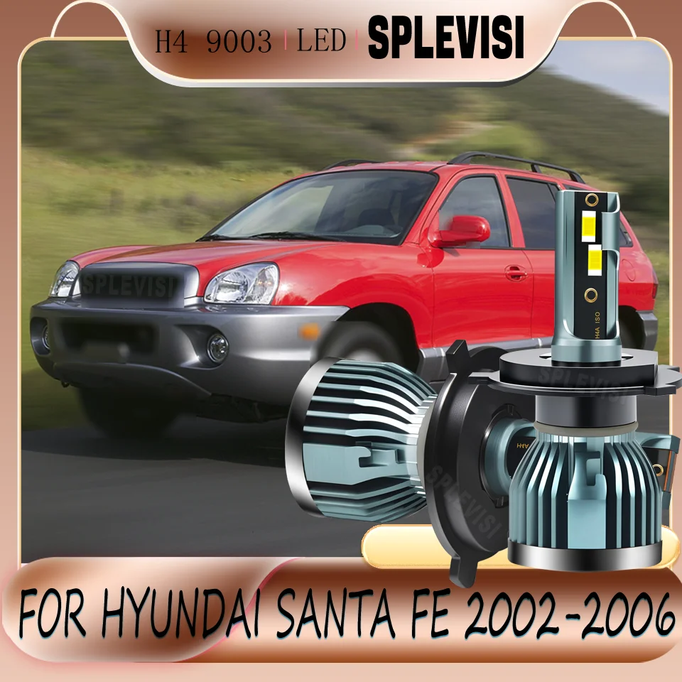 

Quiet Operation Worry-Free Purchase Upgraded High Low Beam LED Headlight Bulbs For Hyundai Santa Fe 2002 2003 2004 2005 2006