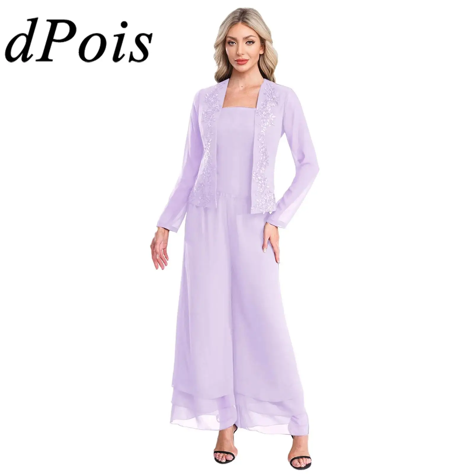 

Женский наряд для матери невесты, комплекты брюк, майка с курткой, комплект одежды, костюм для свадебной вечеринки, элегантная женская вечерняя одежда