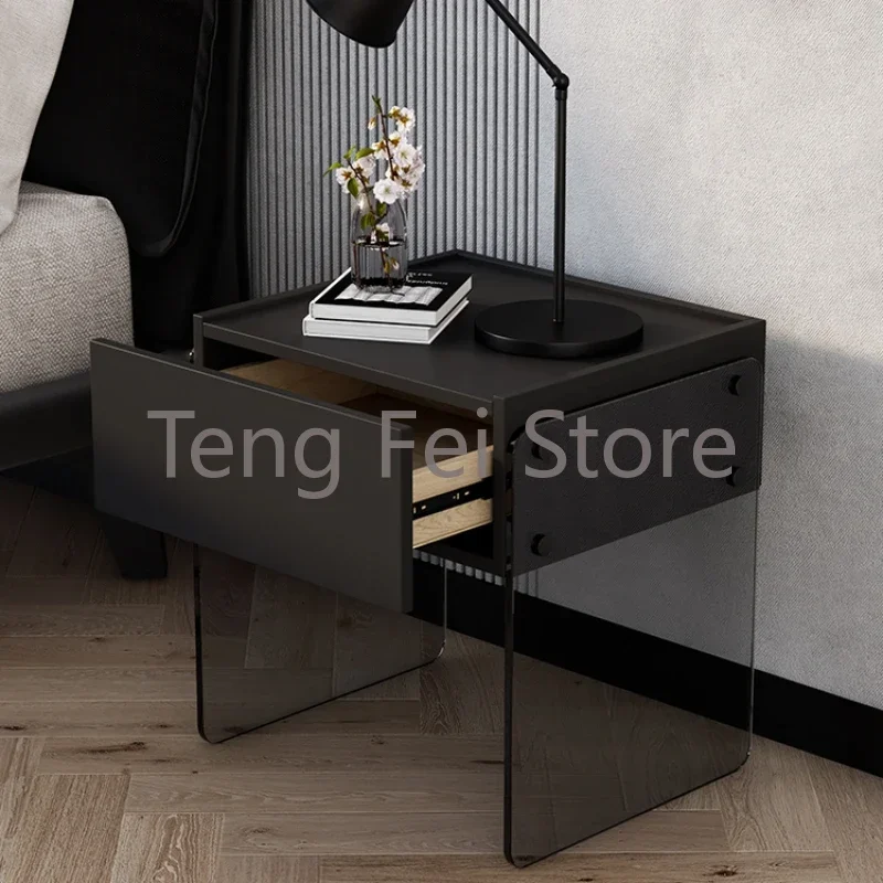 Trendy Bedside Nightstands Bedroom Wooden Modern Nordic Nightstands Living Room Luxury Mesitas Noches Home Furniture SR50NS