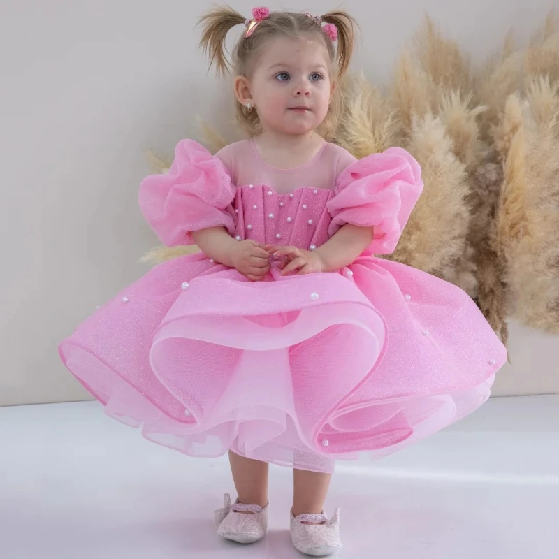 

2026 New Kids Girls Tulle Princess Dress Fashion Children Birthday Celebration Party Pageant Formal Elegant Customized New