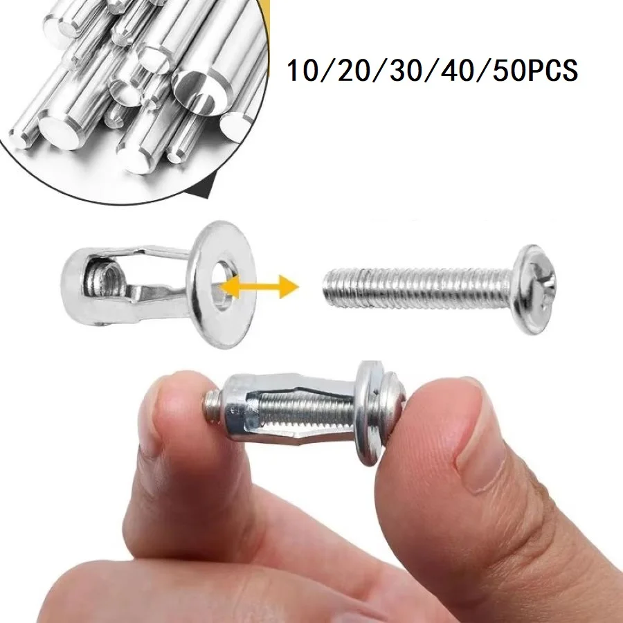 Jack Nuts Screw Petal Screw Anchors Petal Expansion Plugs for Curtain Expansion Clamp Petal Rivet Lock Bolt Board Wall Fasteners
