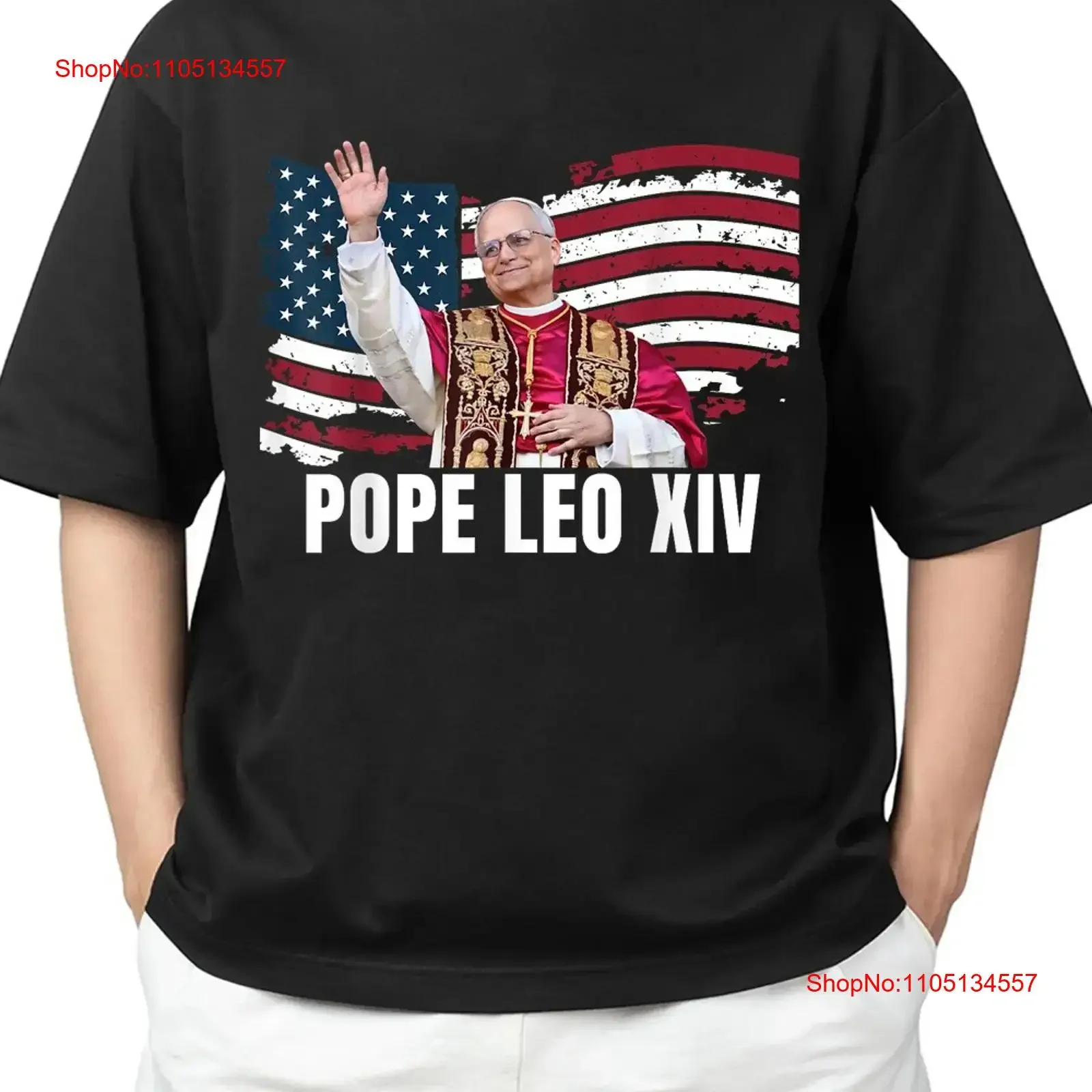 Pope Leo XIV T Shirt moody adult S 4XL vintage Washed Slightly Comfortable streetwear Stretched fashion Breathable Unisex