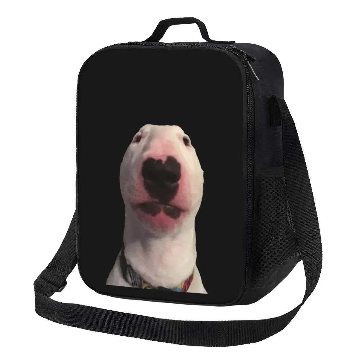 Custom Bull Terrier Dog Funny Meme Lunch Bag Women Cooler Thermal Insulated Lunch Boxes for Student School