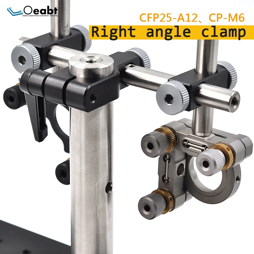 CFP25-A12 25mm Diameter To 12mm Right Angle Connecting Rod Clamp Stainless Steel Connecting Rod Strut Pole Optical Experiment