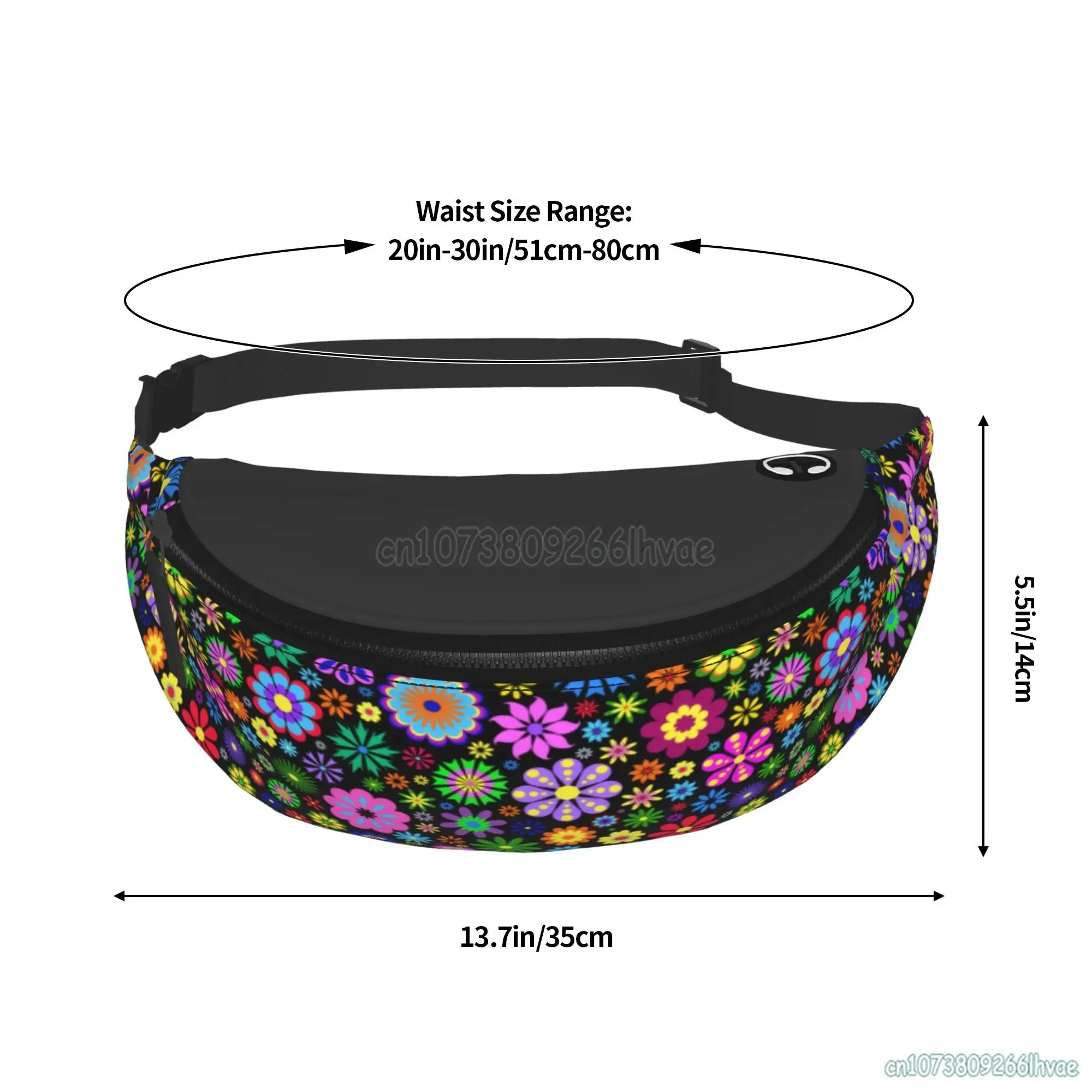 Hippie flor fanny pacote para mulheres cintura packs para correr caminhadas viagem treino cão andando ao ar livre esporte pesca cintura saco