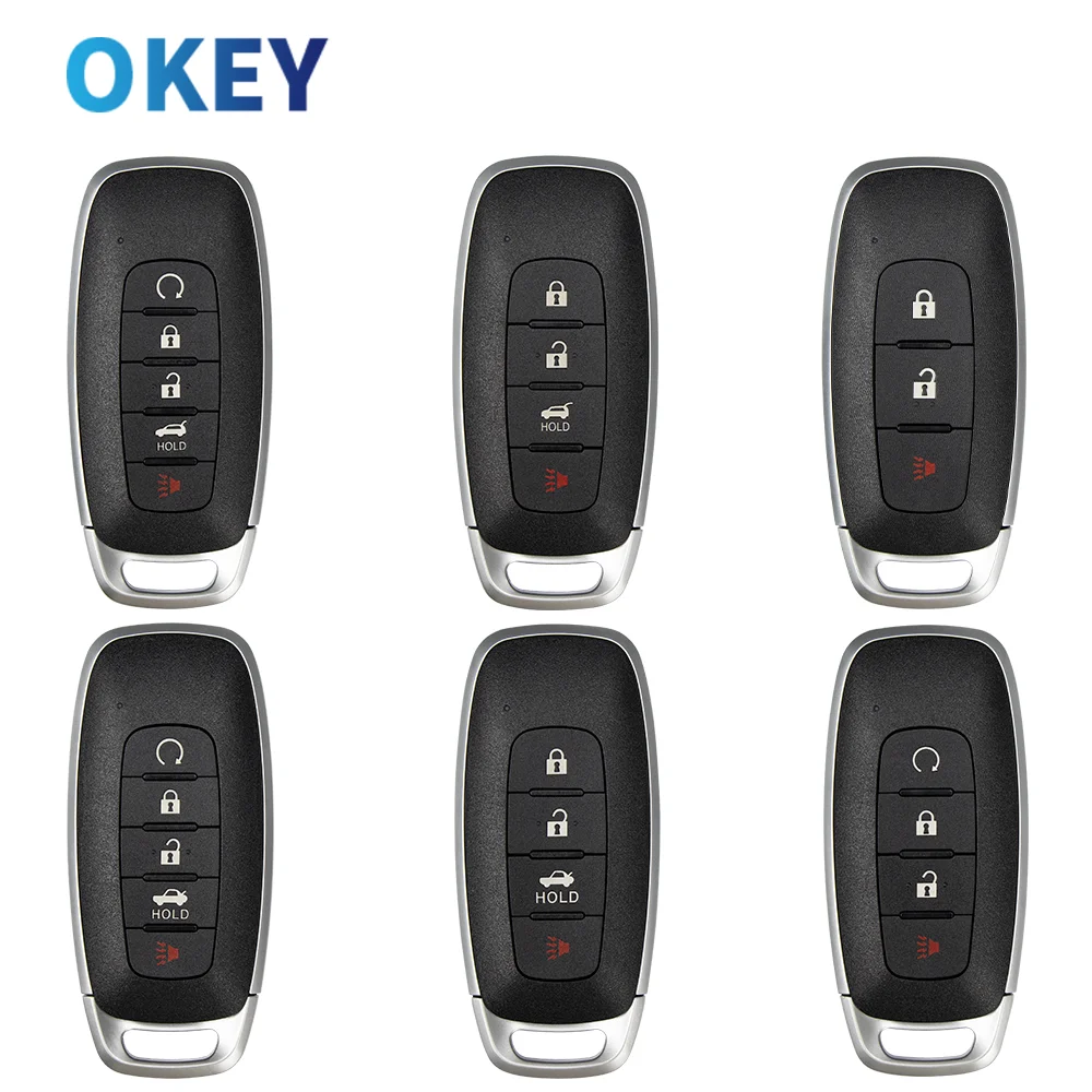 

Okey Remote Car Key Shell Cover For Nissan Aryia Versa Pathfinder Rogue Kicks X-Trail 2022-2024 Smart Remote Key Fob