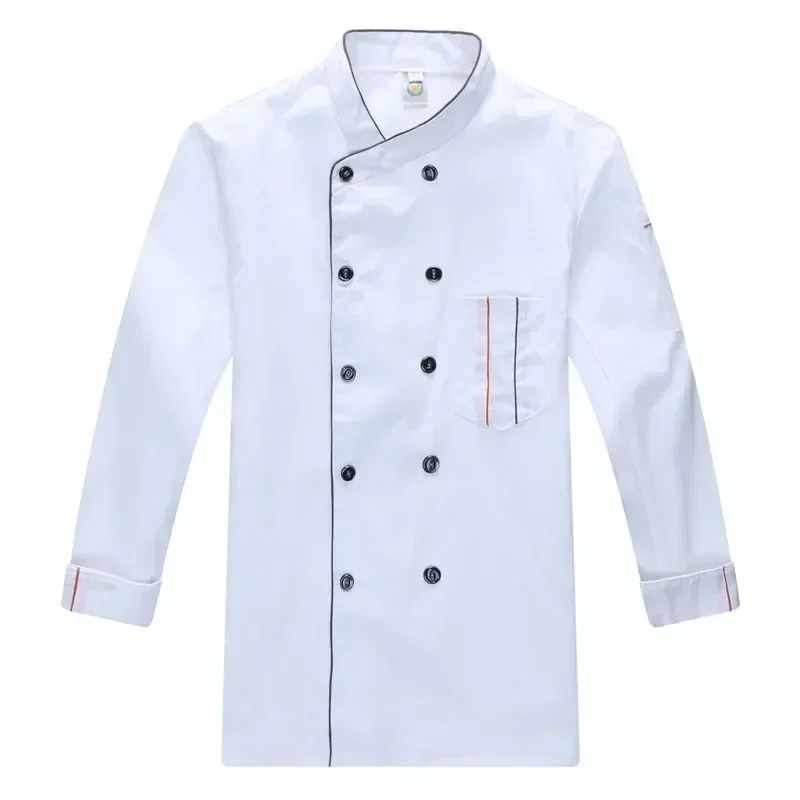 Wholesale Catering Cook Breasted Work Chef Kitchen Sleeve Short Unisex Shirt Breathable Jacket Uniform Bakery Double