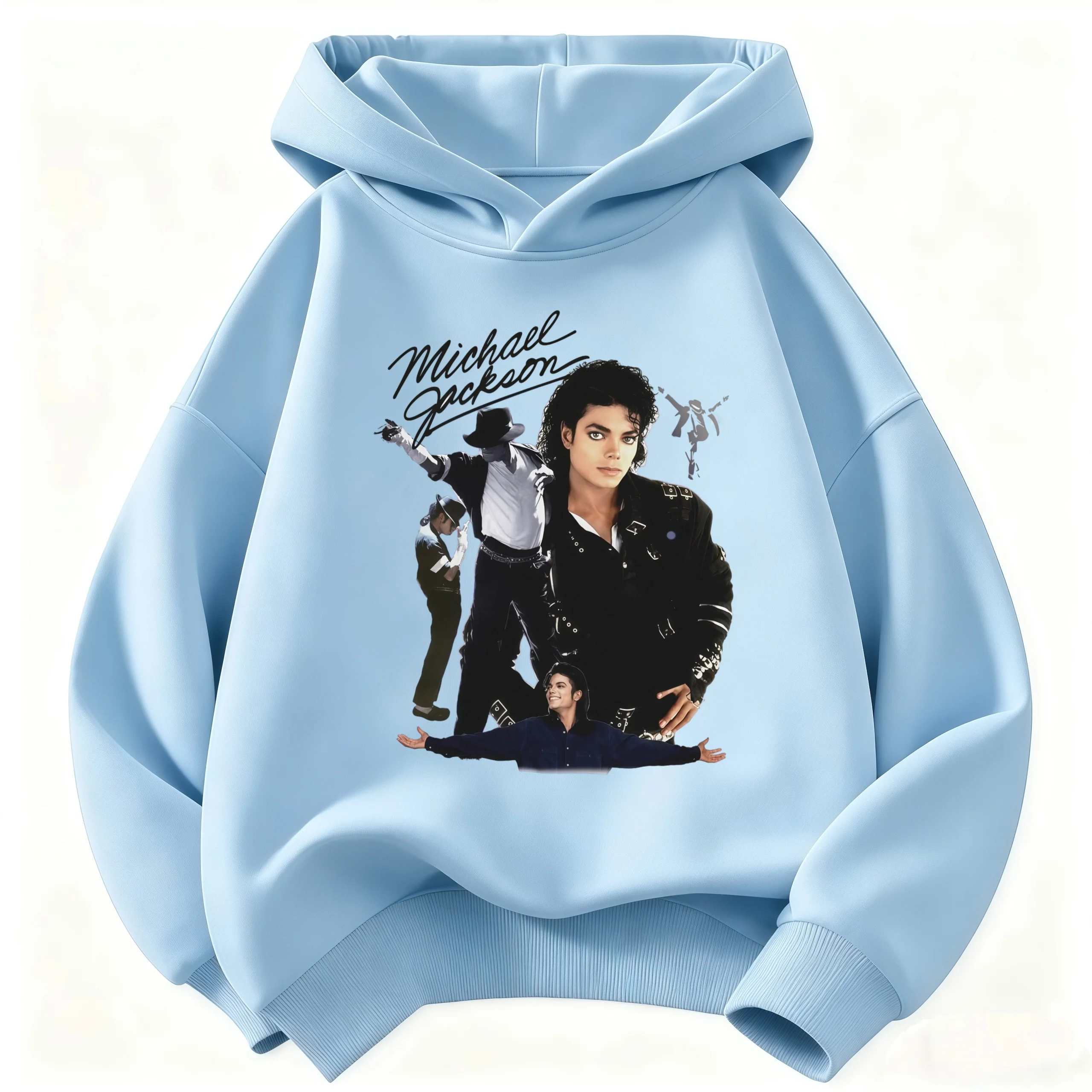 2026 Kinder-Hoodie mit Michael Jackson-Print – Warmer Herbst-/Winter-Sweatshirt im Retro-Stil mit Pop-Ikonen-Grafik für Jungen und Mädchen – Detail 2