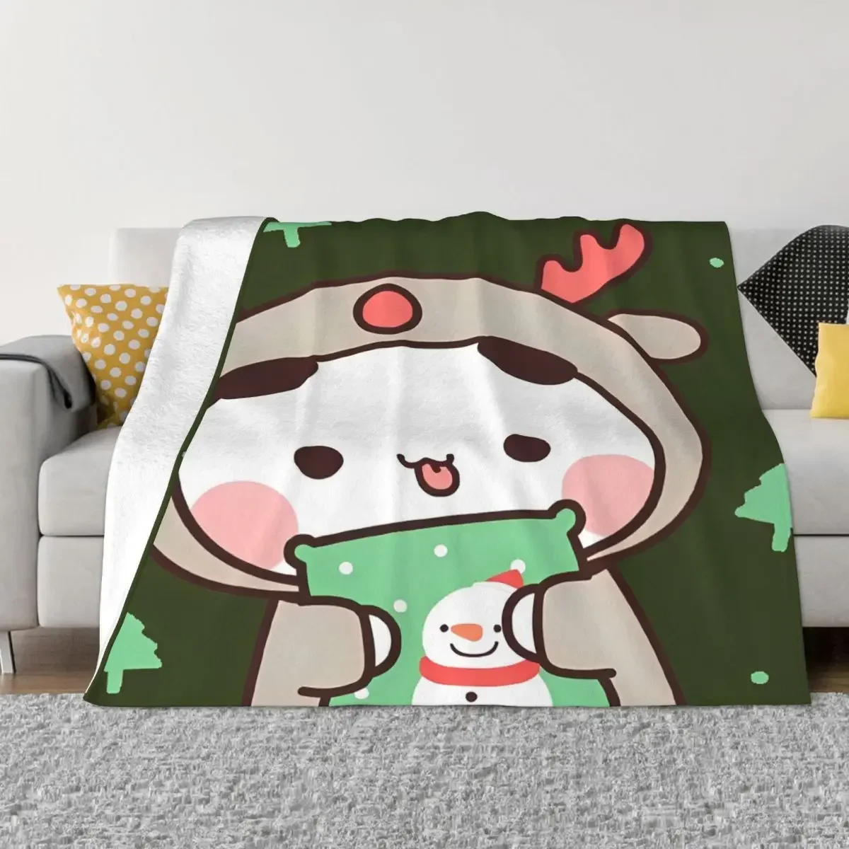 

Dudu Рождественские зимние одеяла с оленями, рождественские милые нечеткие забавные дышащие пледы для покрывала осень/зима