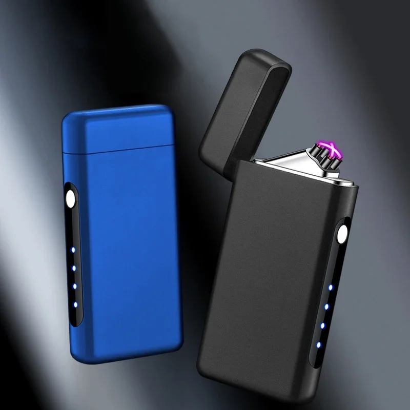 2025 New Double Arc Lighter  Windproof Lighter USBType-C Fast Charging Lighter Men's Gift Smoking Accessories Unusual Lighters