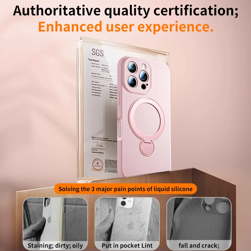 For iPhone 17 Pro Max Lanyard Magnetic Phone Case For iPhone Air 16 13 15 14 Pro Max For Magsafe Wireless Charge Silicone Cover - náhled 3